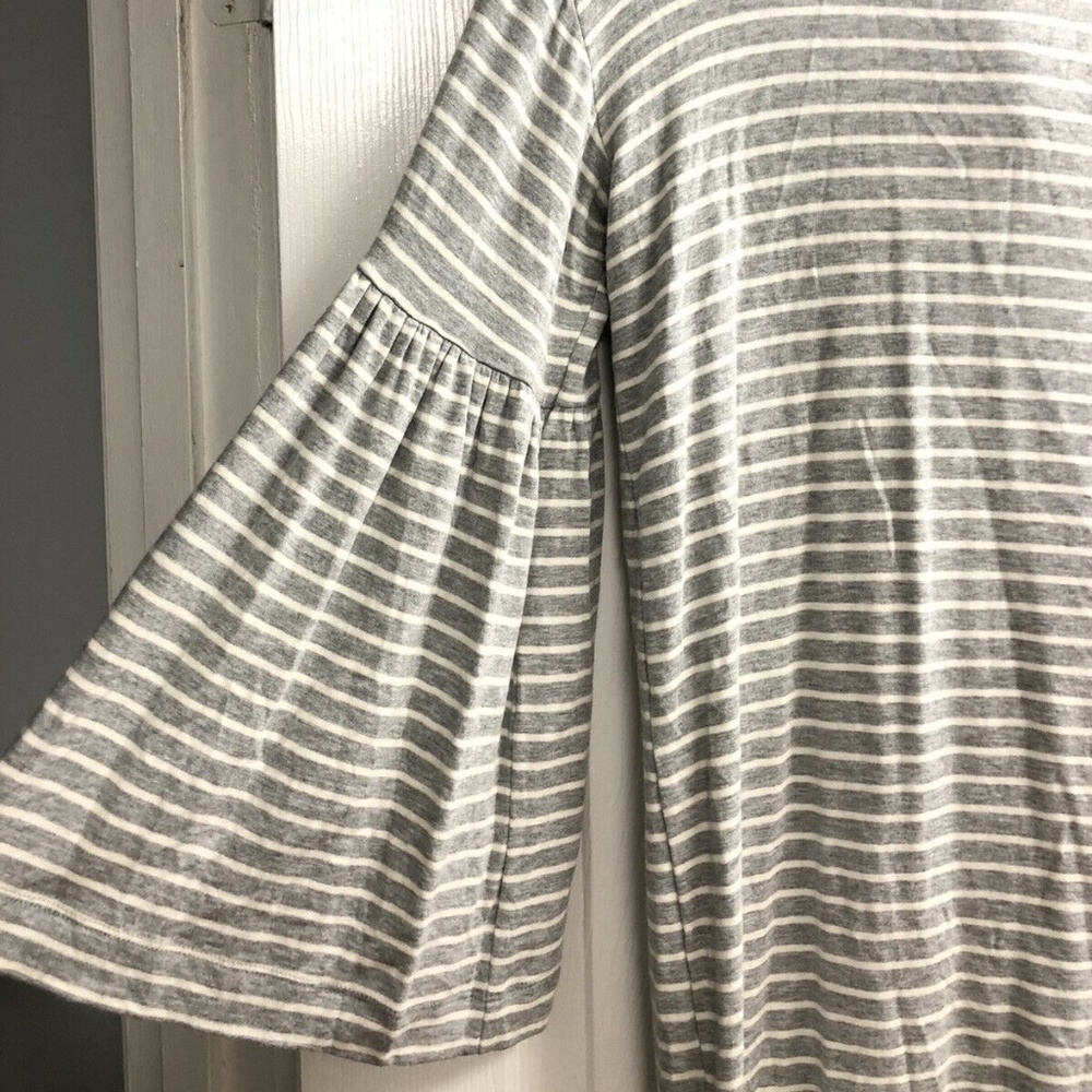 Lou & Grey Striped Dress Bell Sleeve Dress S - Picture 4 of 7